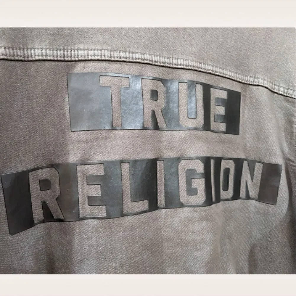 True Religion Bomber Jacket Grey Men's Size L